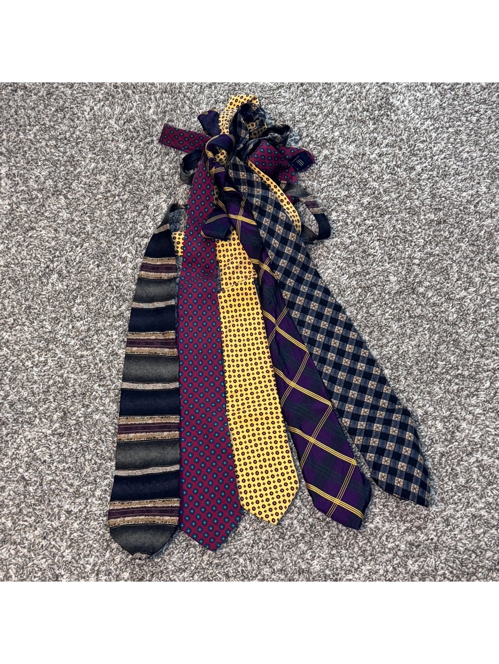 Vintage Men’s Tie Lot 5pc Kenneth Cole American Living J Rigging